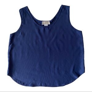 Vintage 80s navy blue tank top, size large